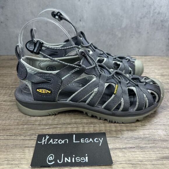 Keen~Women’s~Gray Whisper Closed Toe Sport Hiking Trail Sandals~Size 7 - Picture 2 of 8